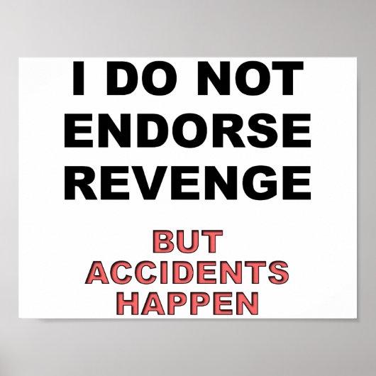 Ongevallen gebeuren Funny Poster (Voorkant)