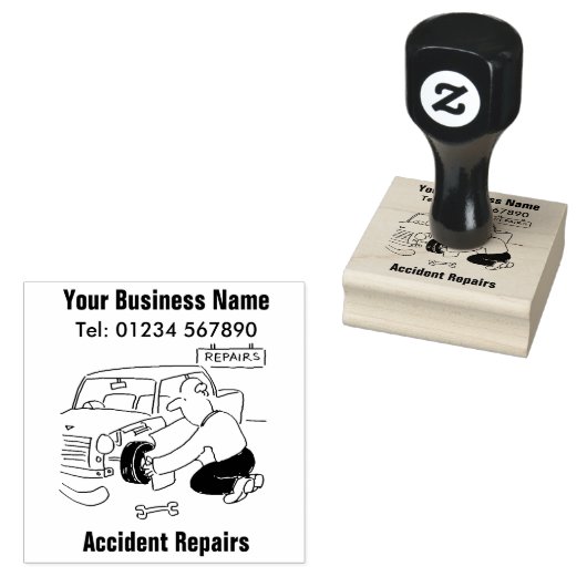 Ongevallenreparaties Rubber Stamp Rubberstempel (Gestempeld)