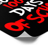 Ongeveer 100 dagen school 100e dag leraar student  poster (Hoek)