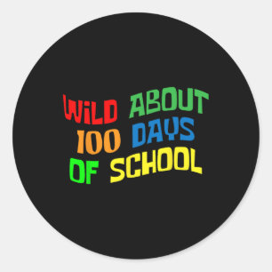 Ongeveer 100 dagen school 100e dag leraar student ronde sticker