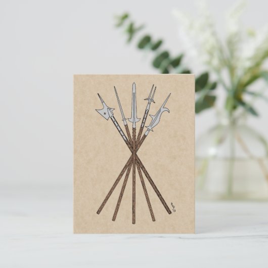 Ongeveer 16e eeuw briefkaart (Staand voorkant)