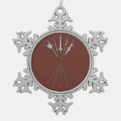 Ongeveer 16e eeuw tin sneeuwvlok ornament (Voorkant)