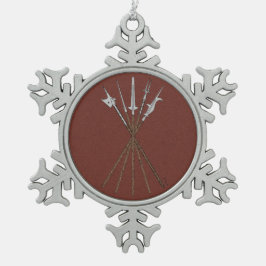 Ongeveer 16e eeuw tin sneeuwvlok ornament