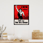 ongeveer 1905 IWW komt eraan Poster (Keuken)