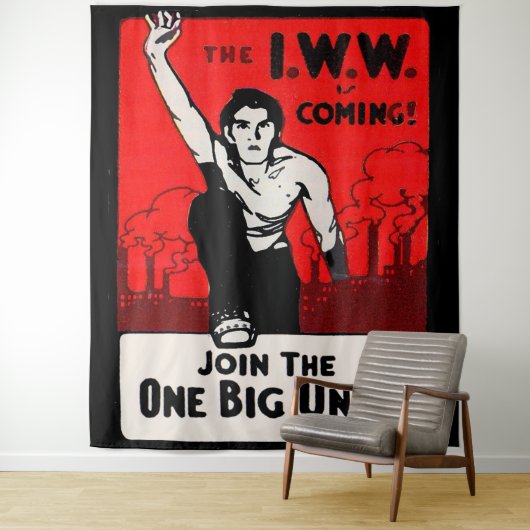 ongeveer 1905 IWW komt eraan Wandkleed (In situ)