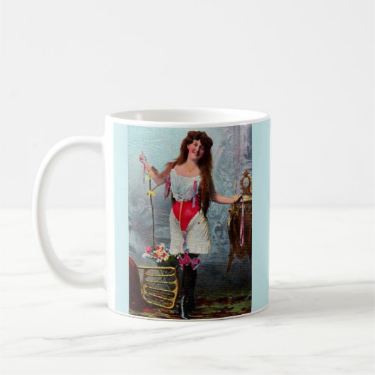 ongeveer 1905 losse vrouw RPPC nr. 2 Koffiemok (Links)