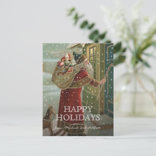 Ongeveer 1906: Santa Claus Feestdagenkaart (Staand voorkant)