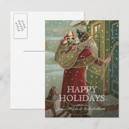 Ongeveer 1906: Santa Claus Feestdagenkaart (Voorkant / Achterkant)