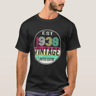 Ongeveer 1938 Oudejaar 1938 84ste verjaardag T-shirt