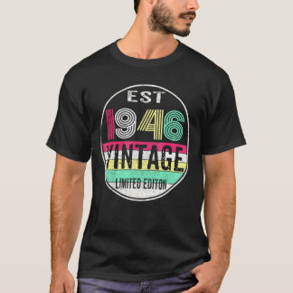Ongeveer 1946 Oude wijn 1946 76ste verjaardag T-shirt