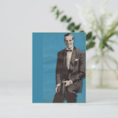 ongeveer 1950 handomdragend man met een tang briefkaart (Staand voorkant)