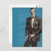 ongeveer 1950 handomdragend man met een tang briefkaart (Voorkant / Achterkant)