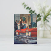 ongeveer 1960 rode Cadillac grille Briefkaart (Staand voorkant)