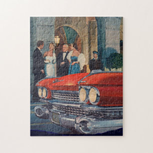 ongeveer 1960 rode Cadillac grille Legpuzzel
