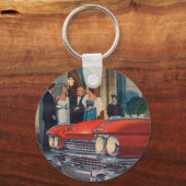 ongeveer 1960 rode Cadillac grille Sleutelhanger (Voorkant)