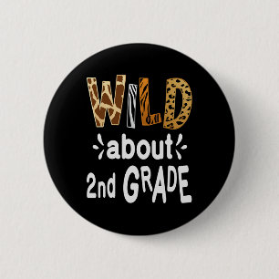 Ongeveer 2e klas welkom terug naar school eerste d ronde button 5,7 cm