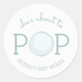 Ongeveer aan Pop Bubble Baby shower Sticker