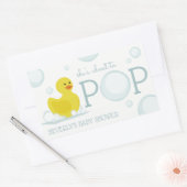 Ongeveer aan Pop Rubber Duck Baby shower Sticker (Envelop)