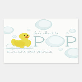 Ongeveer aan Pop Rubber Duck Baby shower Sticker