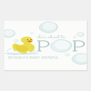 Ongeveer aan Pop Rubber Duck Baby shower Sticker