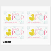 Ongeveer aan Pop Rubber Duck Baby shower Sticker R (Vel)
