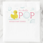 Ongeveer aan Pop Rubber Duck Baby shower Sticker R (Tas)