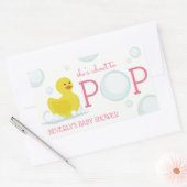 Ongeveer aan Pop Rubber Duck Baby shower Sticker R (Envelop)