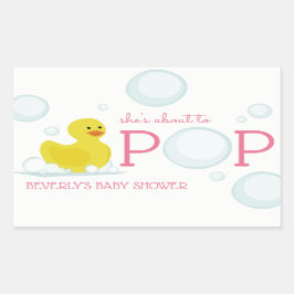 Ongeveer aan Pop Rubber Duck Baby shower Sticker R