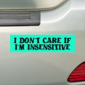 Ongevoelige grappige bumper sticker humor (Op auto)