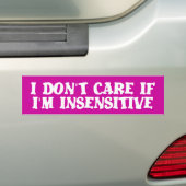 Ongevoelige grappige bumpersticker humor (Op auto)