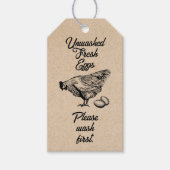 Ongewassen Eieren Kartonnen Stempel - Productlabel Cadeaulabel (Voorkant)