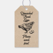 Ongewassen Eieren Kartonnen Stempel - Productlabel Cadeaulabel (Achterkant)