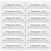 Ongewassen Gewassen Eierdoos Sticker (Voorkant)
