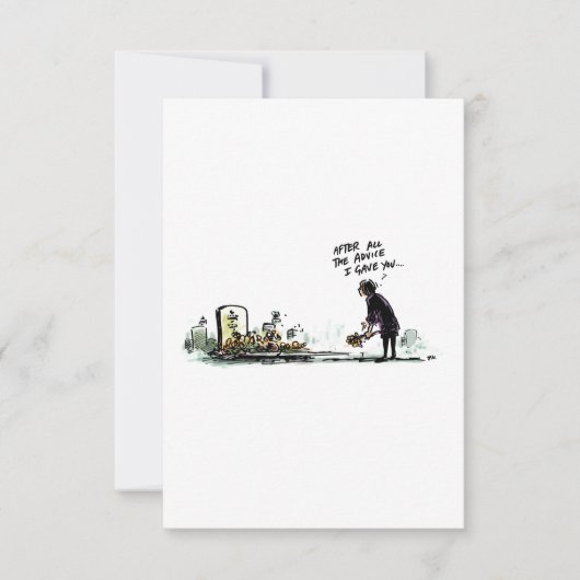 Ongewenst medisch advies Funny Cancer Briefkaart (Voorkant)