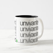 ongewenste < gevonden - Drinkware Tweekleurige Koffiemok (Voorkant rechts)