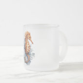 ongewervelde zeepaardjes matglas koffiemok (Voorkant rechts)