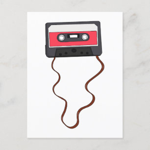 Ongewikkeld Cassettebandje Mixtapeband Retro  Briefkaart
