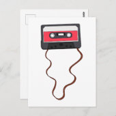 Ongewikkeld Cassettebandje Mixtapeband Retro  Briefkaart (Voorkant / Achterkant)