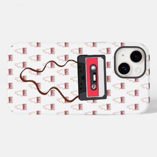 Ongewikkeld Cassettebandje Mixtapeband Retro  Case-Mate iPhone Case (Achterkant (horizontaal))