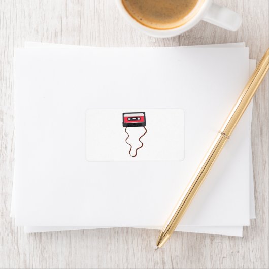 Ongewikkeld Cassettebandje Mixtapeband Retro  Etiket (Insitu)