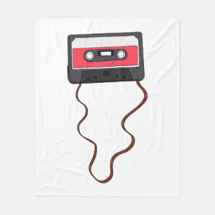 Ongewikkeld Cassettebandje Mixtapeband Retro Fleece Deken
