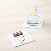 Ongewikkeld Cassettebandje Mixtapeband Retro  Kartonnen Onderzetters (Insitu)