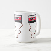 Ongewikkeld Cassettebandje Mixtapeband Retro Koffiemok (Voorkant rechts)