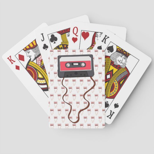 Ongewikkeld Cassettebandje Mixtapeband Retro Pokerkaarten (Achterkant)