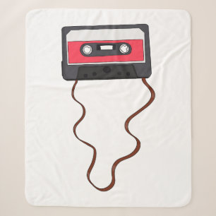 Ongewikkeld Cassettebandje Mixtapeband Retro Sherpa Deken