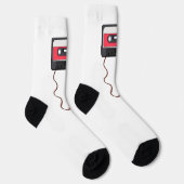 Ongewikkeld Cassettebandje Mixtapeband Retro Sokken (Rechts)