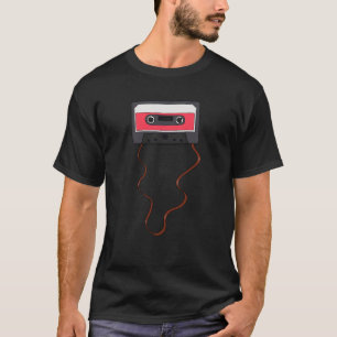 Ongewikkeld Cassettebandje Mixtapeband Retro T-shirt