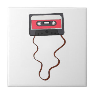 Ongewikkeld Cassettebandje Mixtapeband Retro Tegeltje