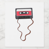 Ongewikkeld Cassettebandje Mixtapeband Retro Wijn Etiket (Enkel label)