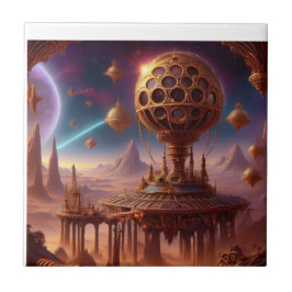 Ongewone bolvormige structuur op een verlaten plan tegeltje